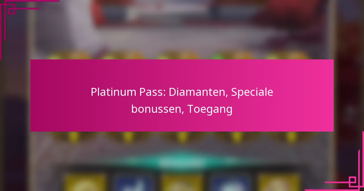 Platinum Pass: Diamanten, Speciale bonussen, Toegang