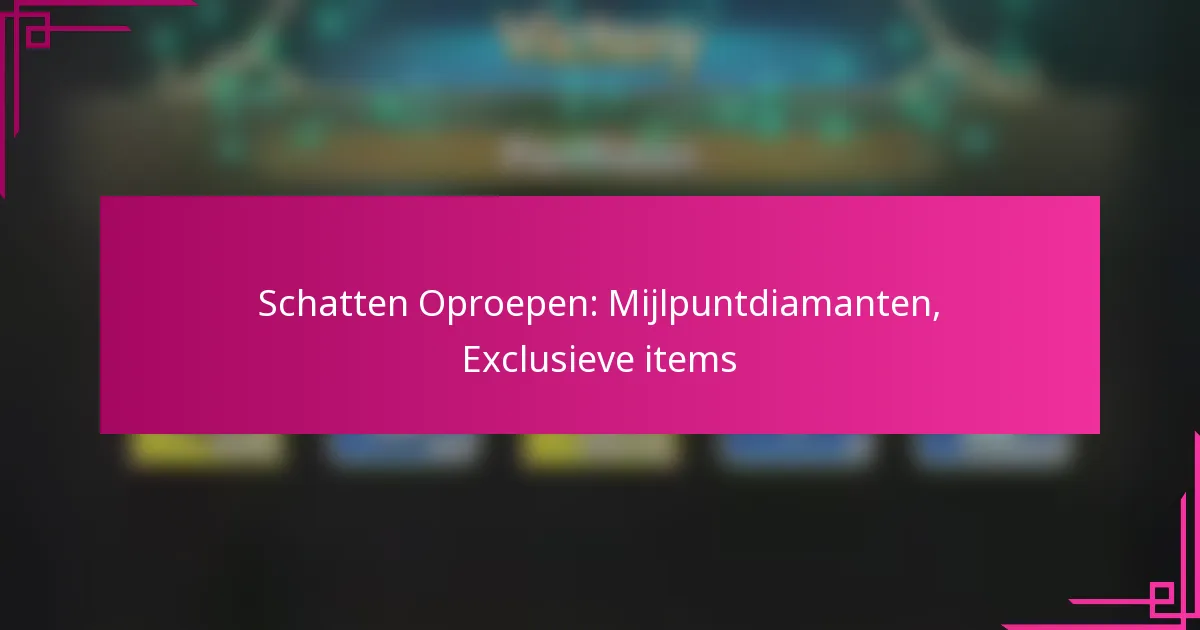 Schatten Oproepen: Mijlpuntdiamanten, Exclusieve items