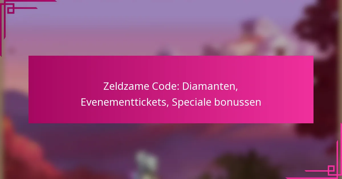 Zeldzame Code: Diamanten, Evenementtickets, Speciale bonussen