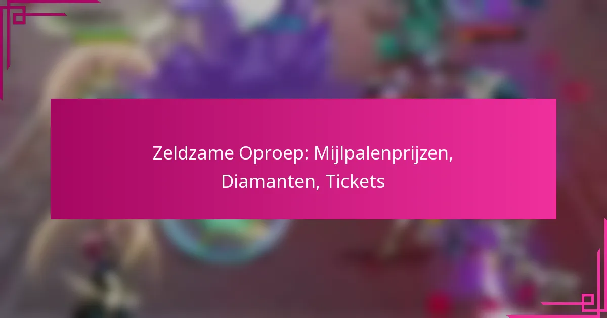 Zeldzame Oproep: Mijlpalenprijzen, Diamanten, Tickets